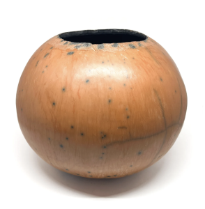 Coralie Triance - Large Orange Naked Raku Vessel